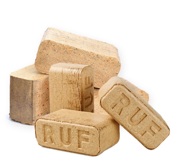 wood coal ruf briquettes